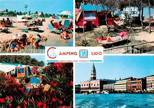 AK / Ansichtskarte 73858478 Cavallino_Lido_Venezia_IT Camping NSU Lido Strand Panorama 