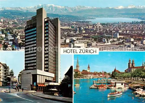 AK / Ansichtskarte  Zuerich_ZH Panorama Hotel Zuerich Bootsliegeplatz Zuerich_ZH