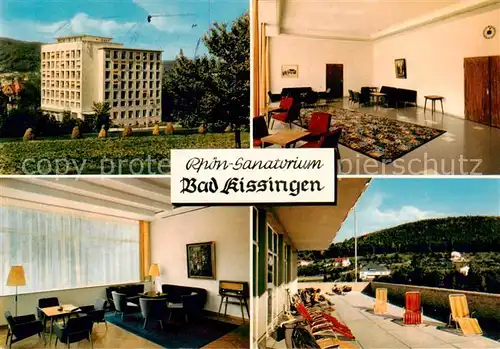AK / Ansichtskarte 73858544 Bad_Kissingen Rhoen-Sanatorium Aufenthaltsraum Dachterrasse Bad_Kissingen