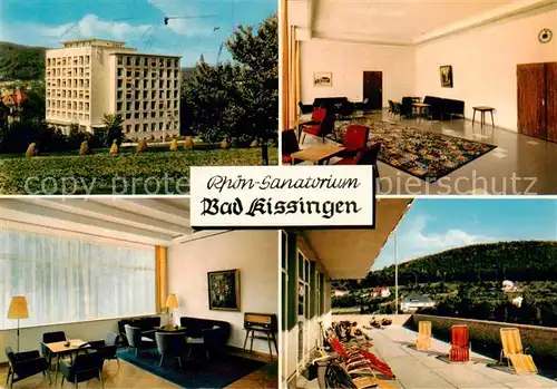 AK / Ansichtskarte  Bad_Kissingen Rhoen-Sanatorium Aufenthaltsraum Dachterrasse Bad_Kissingen