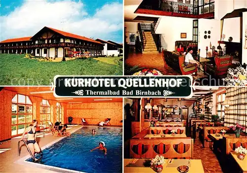 AK / Ansichtskarte 73858568 Bad_Birnbach Kurhotel Quellenhof Thermalbad Restaurant Kaminzimmer Bad_Birnbach