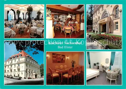 AK / Ansichtskarte 73858601 Bad_Elster Kurhotel Sachsenhof Restaurant Fremdenzimmer Bad_Elster