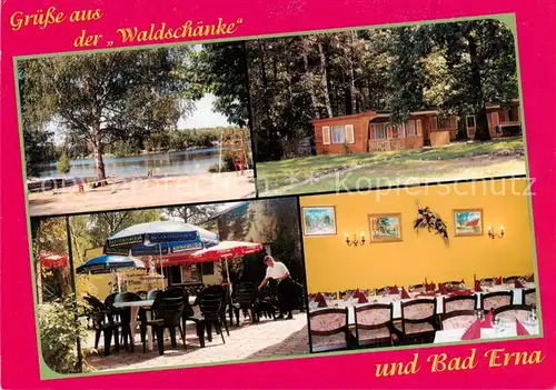 AK / Ansichtskarte 73858602 Doberlug-Kirchhain Naherholungsgebiet Waldschaenke Bad Erna Partie am See Doberlug-Kirchhain