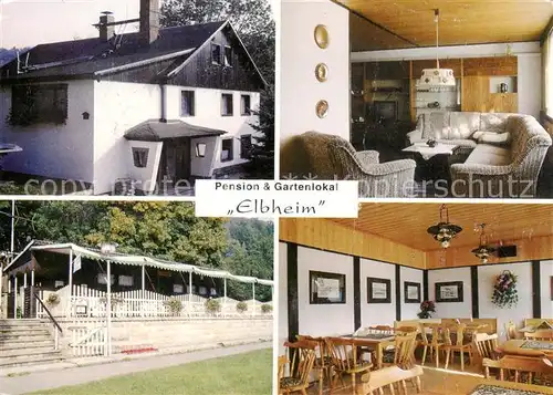 AK / Ansichtskarte  Bad_Schandau Pension Gartenlokal Elbheim Bad_Schandau