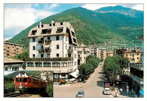 AK / Ansichtskarte  Tirano_Lombardia_IT Piazza Stazione Partenza ferrovia retica 