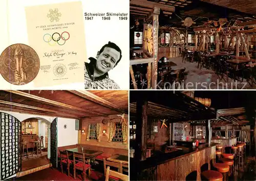 AK / Ansichtskarte  Engelberg__OW Hotel Restaurant Alpenclub Portrait Ralph Olinger Bar Gastraeume 