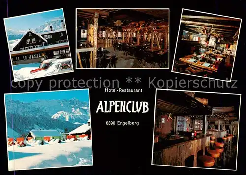 AK / Ansichtskarte  Engelberg__OW Hotel Restaurant Alpenclub Gastraeume Bar 