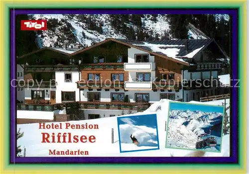 AK / Ansichtskarte  Mandarfen_Pitztal_Tirol_AT Hotel Pension Rifflsee Gondelbahn 