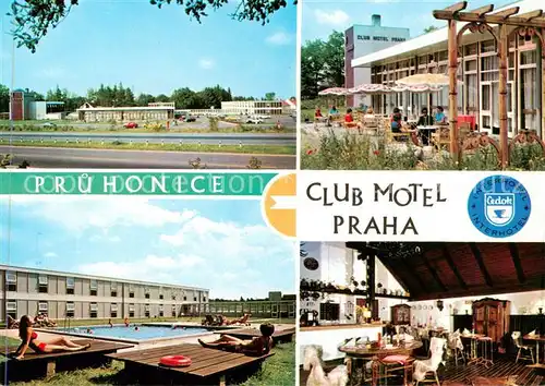 AK / Ansichtskarte 73858662 Praha_Prahy_Prague Club Motel Praha Pruhonice Pool Gastraum Terrasse Praha_Prahy_Prague