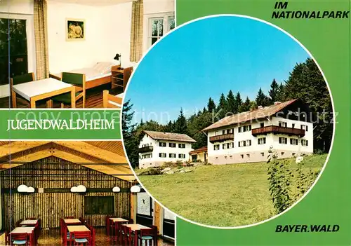 AK / Ansichtskarte 73858682 Schoenbrunn_Bayern Jugendwaldheim im Nationalpark Zimmer Gastraum Schoenbrunn Bayern