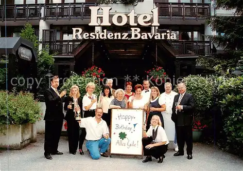 AK / Ansichtskarte 73858685 Bad_Reichenhall Hotel Residenz Bavaria Gruppenaufnahme Bavaria Team Bad_Reichenhall