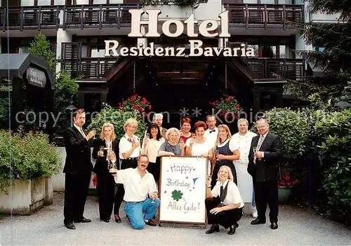 AK / Ansichtskarte  Bad_Reichenhall Hotel Residenz Bavaria Gruppenaufnahme Bavaria Team Bad_Reichenhall