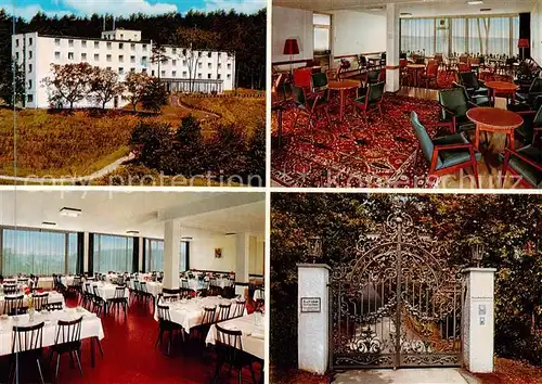 AK / Ansichtskarte  Bad_Kissingen Deegenberg Sanatorium Reiterswiesen Gastraeume Eingangsportal Bad_Kissingen