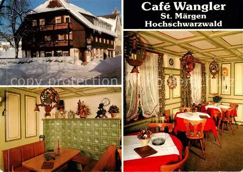 AK / Ansichtskarte  St_Maergen Cafe Wangler Gastraeume St_Maergen