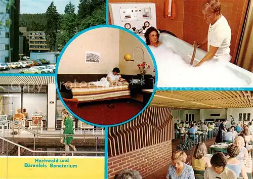 AK / Ansichtskarte  Weiskirchen_Saar Hochwald und Baerenfels Sanatorium Wassertreten Unterwassermassage Speisesaal Weiskirchen Saar