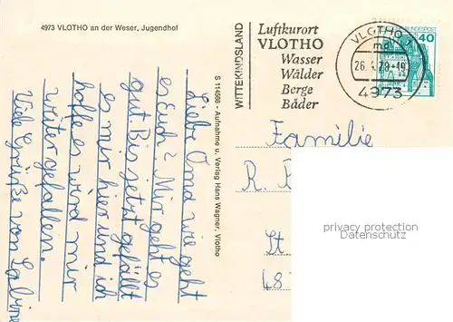 AK / Ansichtskarte  Vlotho Jugendhof Vlotho