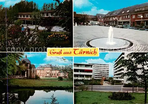 AK / Ansichtskarte  Tuernich_Kerpen Stadtplatz Brunnen Schloss Sanatorium 