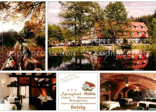 AK / Ansichtskarte  Belzig_Bad Springbach Muehle Hotel Restaurant Biergarten Belzig Belzig_Bad