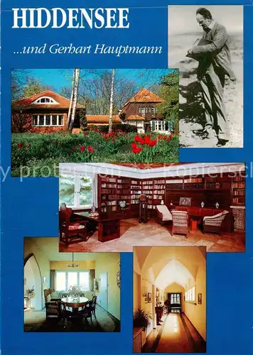 AK / Ansichtskarte 73858736 Insel_Hiddensee Teilansichten Bibliothek Gerhart Hauptmann Insel Hiddensee