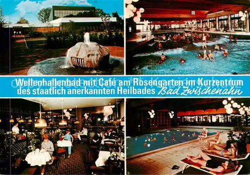 AK / Ansichtskarte 73858759 Bad_Zwischenahn Wellenhallenbad mit Cafe am Rosengarten im Kurzentrum Bad_Zwischenahn