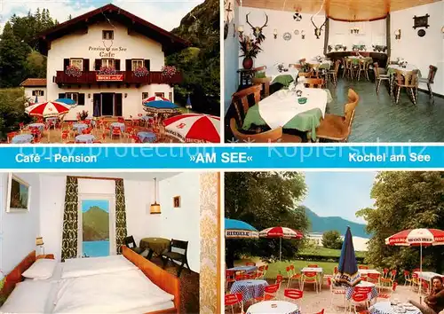 AK / Ansichtskarte 73858776 Kochel_See_Bayern Café Pension am See 