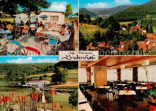 AK / Ansichtskarte 73858777 Unterleinleiter Café Pension Lindenhof Panorama Fraenkische Schweiz Unterleinleiter