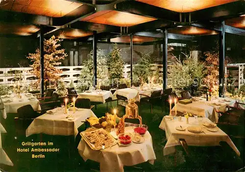 AK / Ansichtskarte 73858789 Berlin Hotel Ambassador Grillgarten Restaurant Berlin