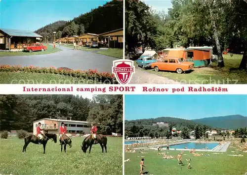 AK / Ansichtskarte  Roznov_pod_Radhostem_Rosenau_Radhost_CZ Internacional camping Sport Bungalows Freibad Reiten 