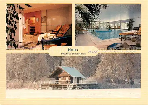 AK / Ansichtskarte 73858813 Schorfheide Hotel Doellnsee Hallenbad Sauna Winterpanorama Schorfheide