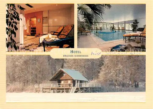 AK / Ansichtskarte  Schorfheide Hotel Doellnsee Hallenbad Sauna Winterpanorama Schorfheide