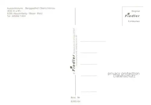 AK / Ansichtskarte  Hauzenberg_Passau Aussichtsturm Berggasthof Oberlichtenau Gaststube Alpenpanorama Hauzenberg Passau