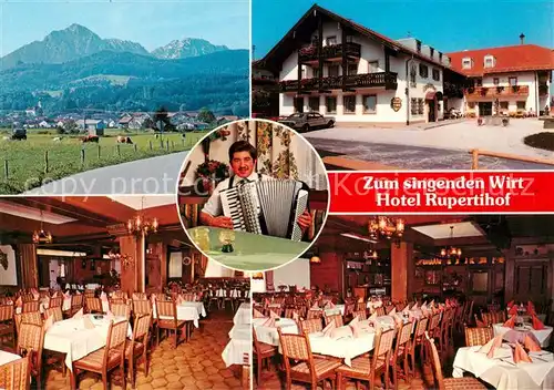 AK / Ansichtskarte 73858845 Ainring Hotel Rupertihof Zum singenden Wirt Restaurant Panorama Ainring