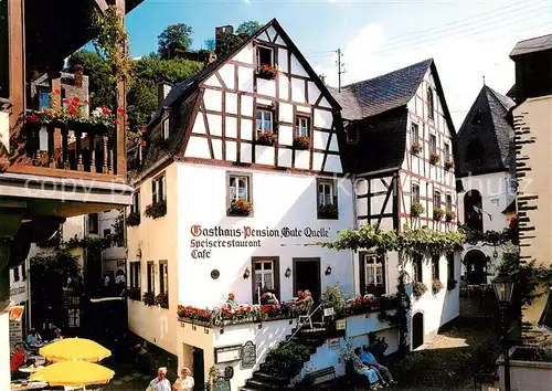 AK / Ansichtskarte  Beilstein_Mosel Gasthaus Pension Gute Quelle Restaurant Café Altstadt Fachwerkhaeuser Beilstein_Mosel