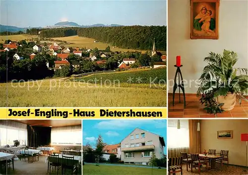 AK / Ansichtskarte  Dietershausen_Rhoen Panorama Josef Engling Haus Speiseraum Aufenthaltsraum Dietershausen Rhoen