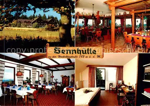 AK / Ansichtskarte  Fladungen Berggasthof Hotel Sennhuette Gastraeume Zimmer Fladungen
