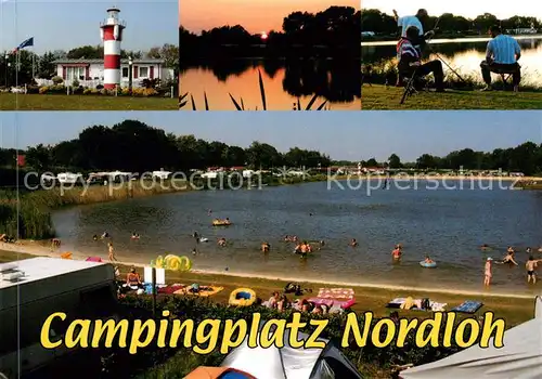 AK / Ansichtskarte 73858904 Nordloh_Apen_Ammerland Campingplatz Nordloh Leuchtturm Strand 