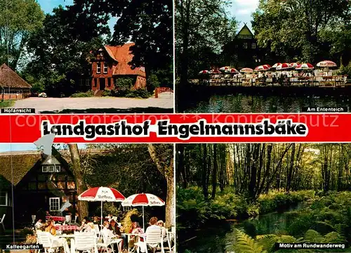 AK / Ansichtskarte  Endel_Vechta Landgasthof Engelmannsbaeke Hofansicht Am Ententeich Kaffeegarten Motiv am Rundwanderweg Endel Vechta