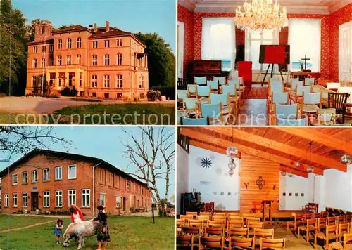 AK / Ansichtskarte  Malente-Gremsmuehlen Christl Jugendhof Ostholstein Schloss Ascheberg mit Kronleuchtersaal Hof mit Auferstehungshalle Malente-Gremsmuehlen