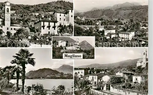 AK / Ansichtskarte  Magliaso_TI Teilansichten Kirche Panorama 