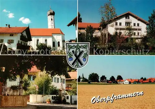 AK / Ansichtskarte  Oberpframmern St Andreas Kirche Kindergarten Pfarrhof Kriegerdenkmal Siedlung am Hoffeld mit St Georgs Kapelle Oberpframmern