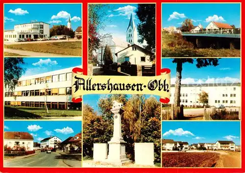 AK / Ansichtskarte 73858969 Allershausen_Oberbayern Kirche Denkmal Teilansichten Allershausen_Oberbayern