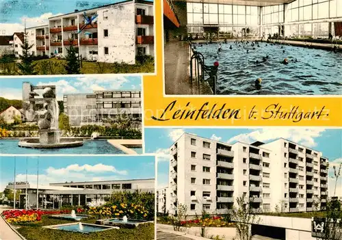 AK / Ansichtskarte 73858973 Leinfelden-Echterdingen Teilansichten Park Schwimmbad Leinfelden-Echterdingen