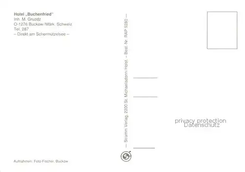 AK / Ansichtskarte  Buckow_Maerkische_Schweiz Hotel Buchenfried Gastraum Zimmer Buckow_Maerkische_Schweiz