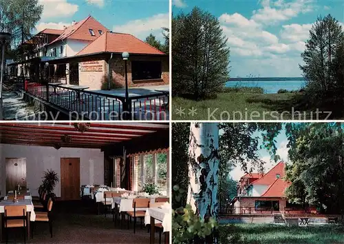 AK / Ansichtskarte 73859024 Joachimsthal_Brandenburg Hotel am Grimnitzsee Gastraum Seepartie 