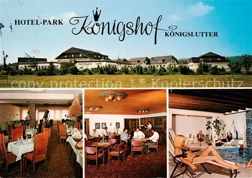 AK / Ansichtskarte  Koenigslutter_Elm Hotel Park Koenigshof Gastraeume Hallenbad Koenigslutter Elm