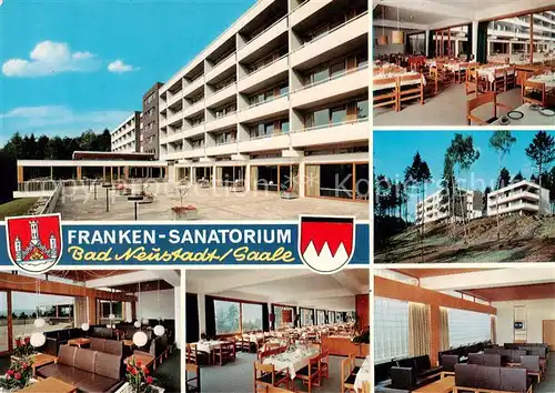 AK / Ansichtskarte  Bad_Neustadt Franken Sanatorium Speisesaal Aufenthaltsraeume Bad_Neustadt