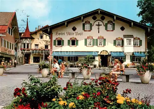 AK / Ansichtskarte  Oberammergau Hotel Alte Post am Dorfplatz Oberammergau