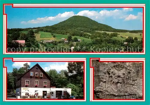 AK / Ansichtskarte 73859147 Srbska-Kamenice_Windisch-Kamnitz_CZ Restaurace Ve starem krame Ruzovsky vrch Relief korunov ani Panny Marie 