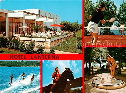 AK / Ansichtskarte 73859151 Porec_Croatia Hotel Lanterna Terrasse Wasserski Reiten Tennis Minigolf 