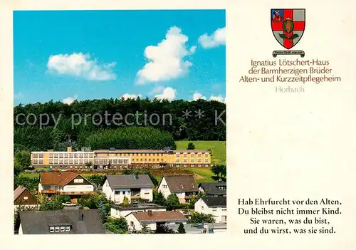 AK / Ansichtskarte  Horbach_Westerwald Ignatius Loetschert Haus Horbach_Westerwald